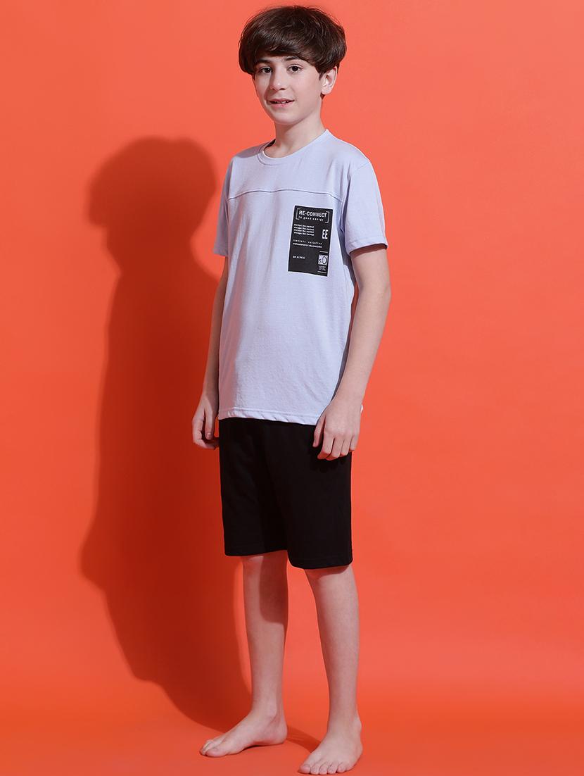 boys printed nightwear shorts set - 21925519 - Standard Image - 3