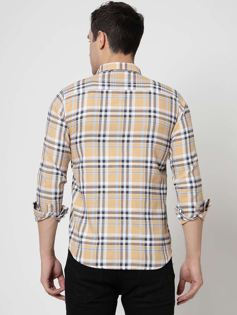 men checkered long sleeve regular fit casual shirt - 21925556 -  Standard Image - 3