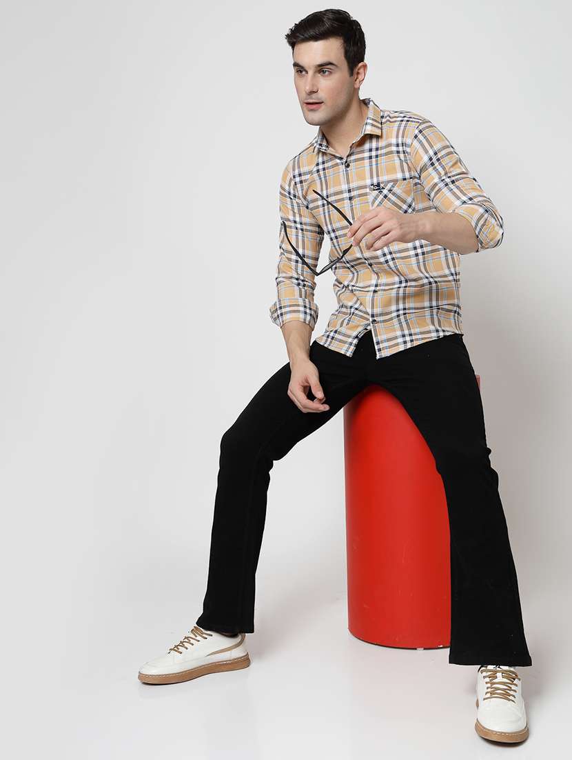 men checkered long sleeve regular fit casual shirt - 21925556 -  Standard Image - 5