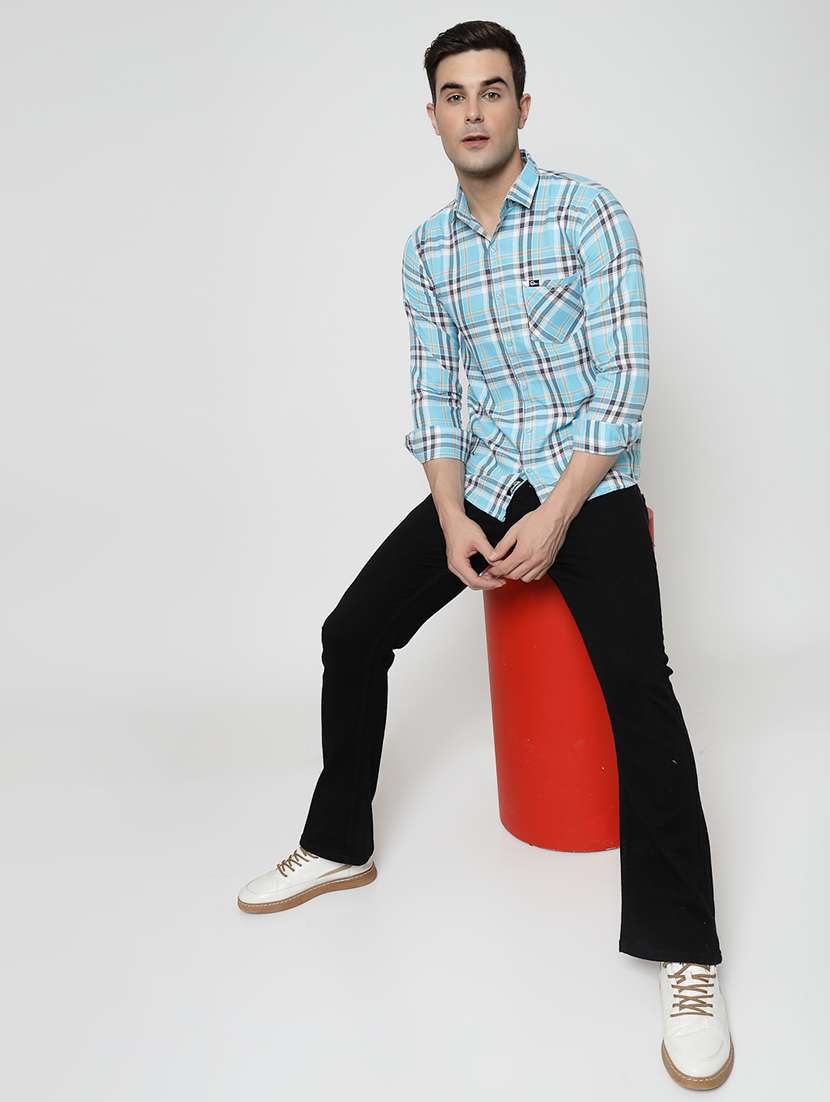 men checkered long sleeve regular fit casual shirt - 21925557 -  Standard Image - 5