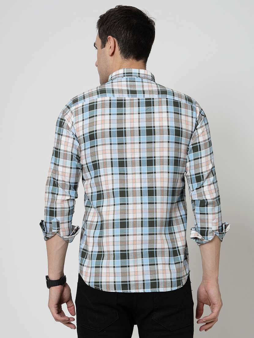 men checkered long sleeve regular fit casual shirt - 21925558 -  Standard Image - 3