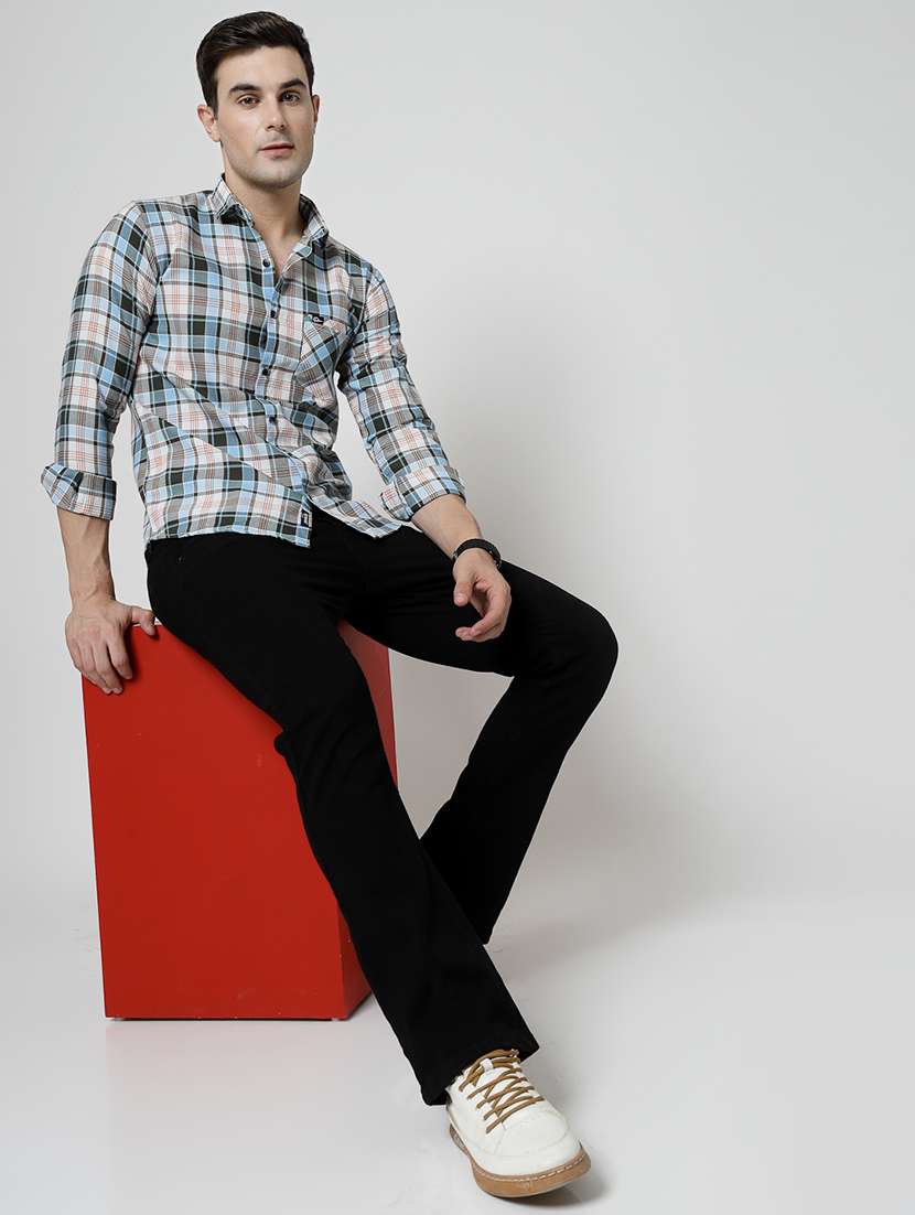 men checkered long sleeve regular fit casual shirt - 21925558 -  Standard Image - 5