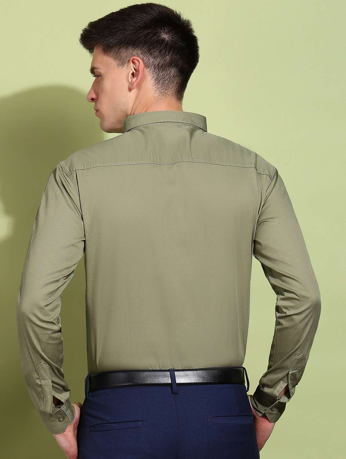 men solid long sleeve regular fit formal shirt - 21925567 -  Standard Image - 3