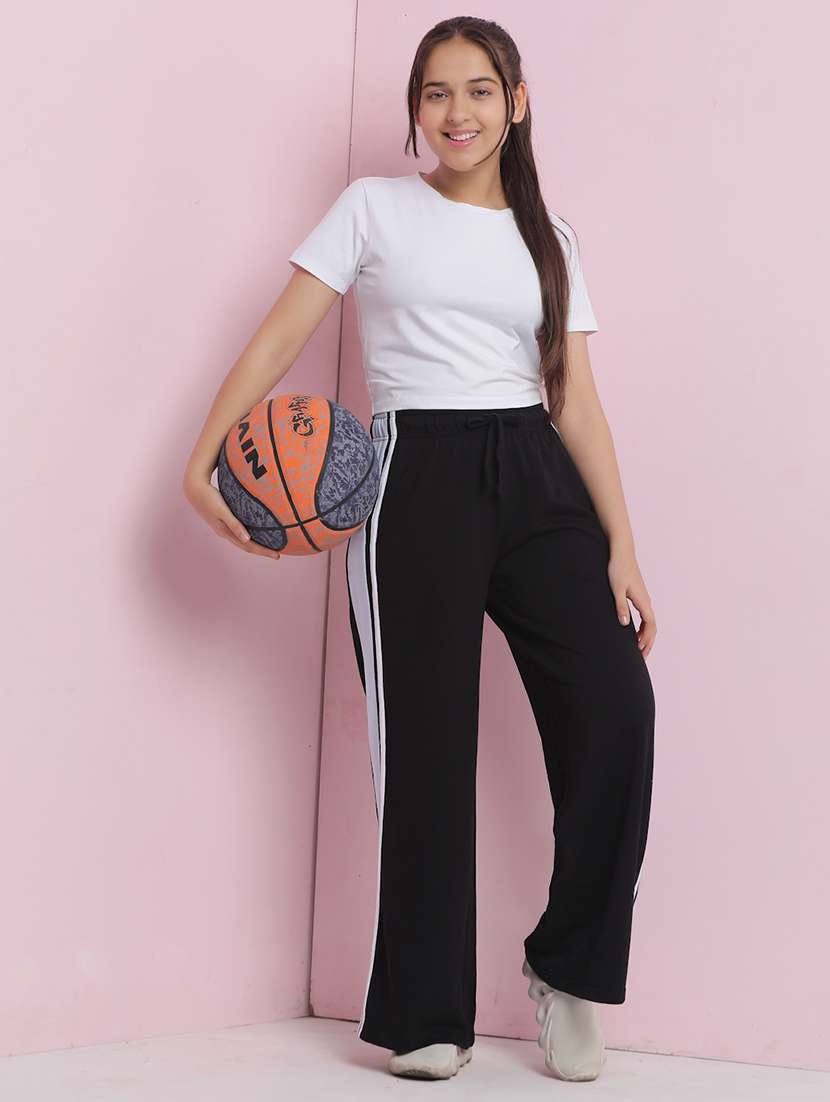 girls tapered high rise track pant - 21925726 - Standard Image - 5
