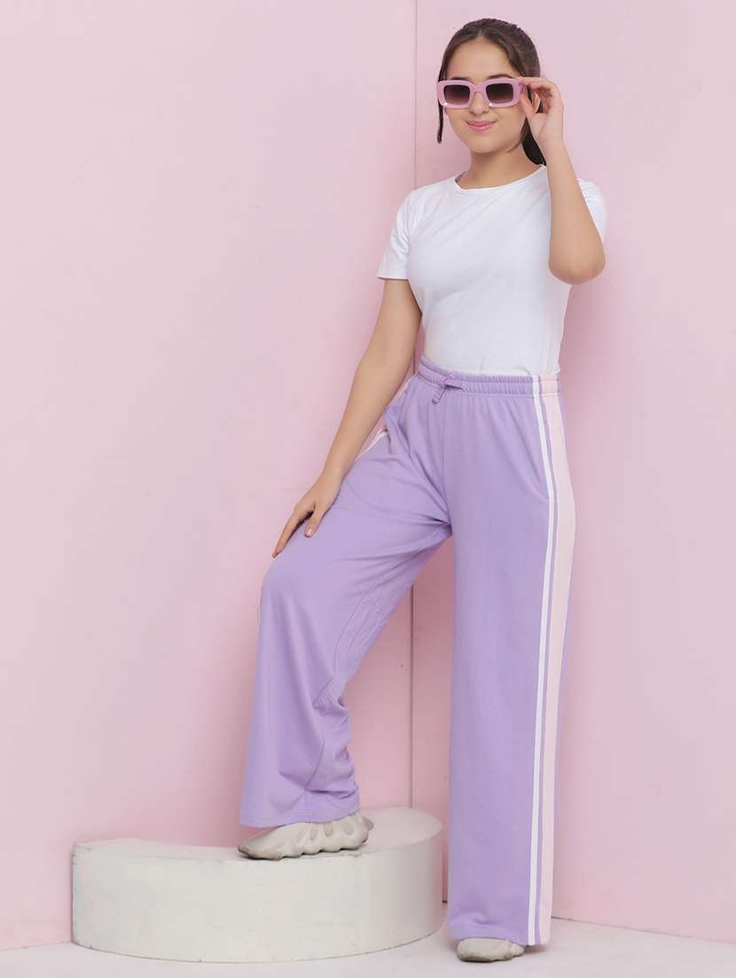girls tapered high rise track pant - 21925728 - Standard Image - 3
