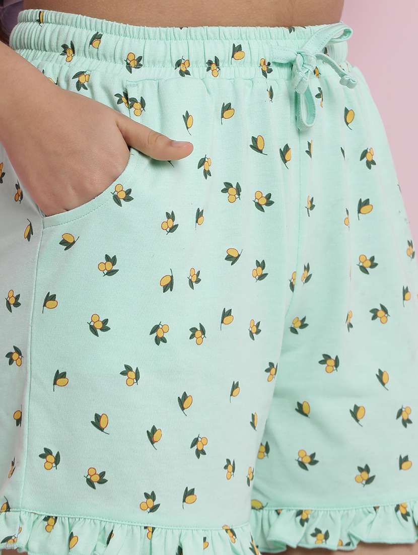 girls printed nightwear shorts set - 21925739 -  Standard Image - 5