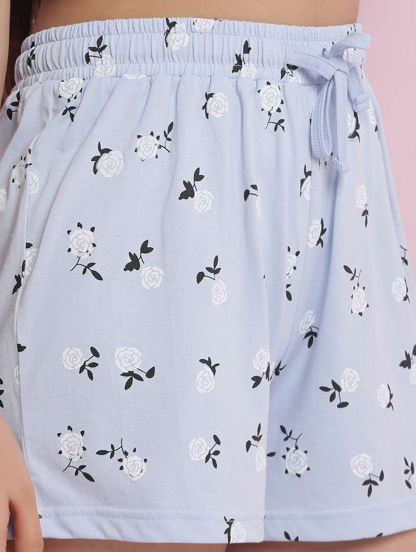 girls light blue floral print loungewear set - 21925742 -  Standard Image - 5