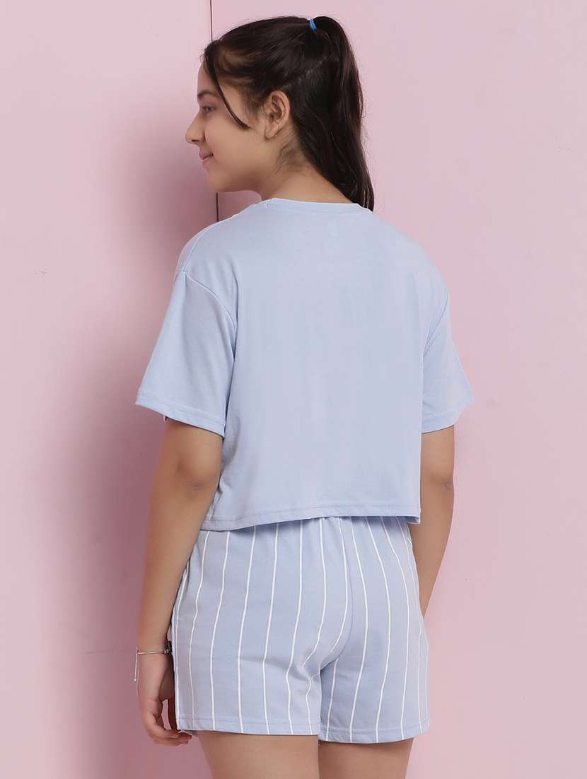 girls printed nightwear shorts set - 21925748 -  Standard Image - 3