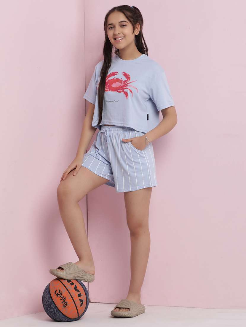 girls printed nightwear shorts set - 21925748 -  Standard Image - 5