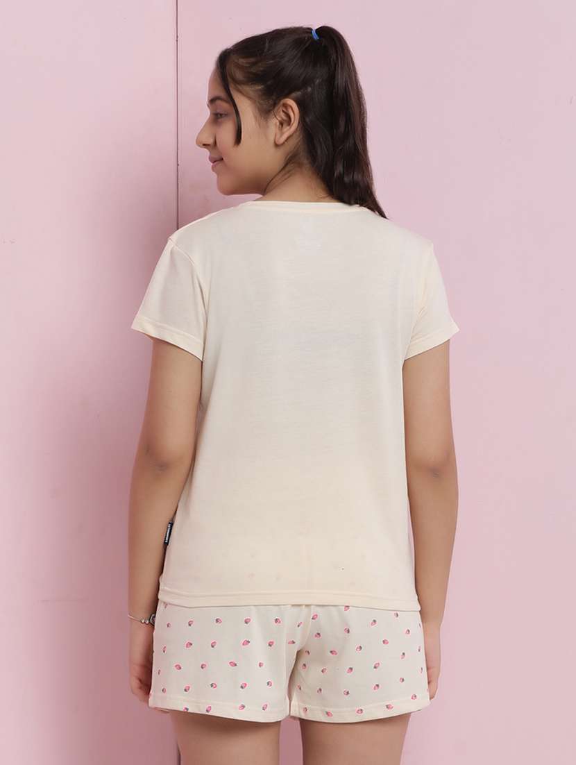 girls printed nightwear shorts set - 21925749 -  Standard Image - 3