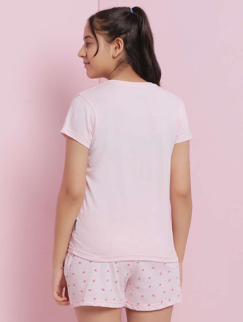 girls printed nightwear shorts set - 21925750 -  Standard Image - 3