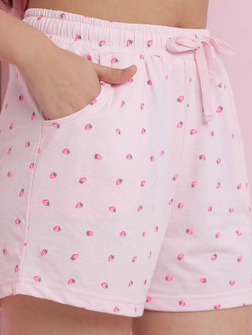 girls printed nightwear shorts set - 21925750 -  Standard Image - 5