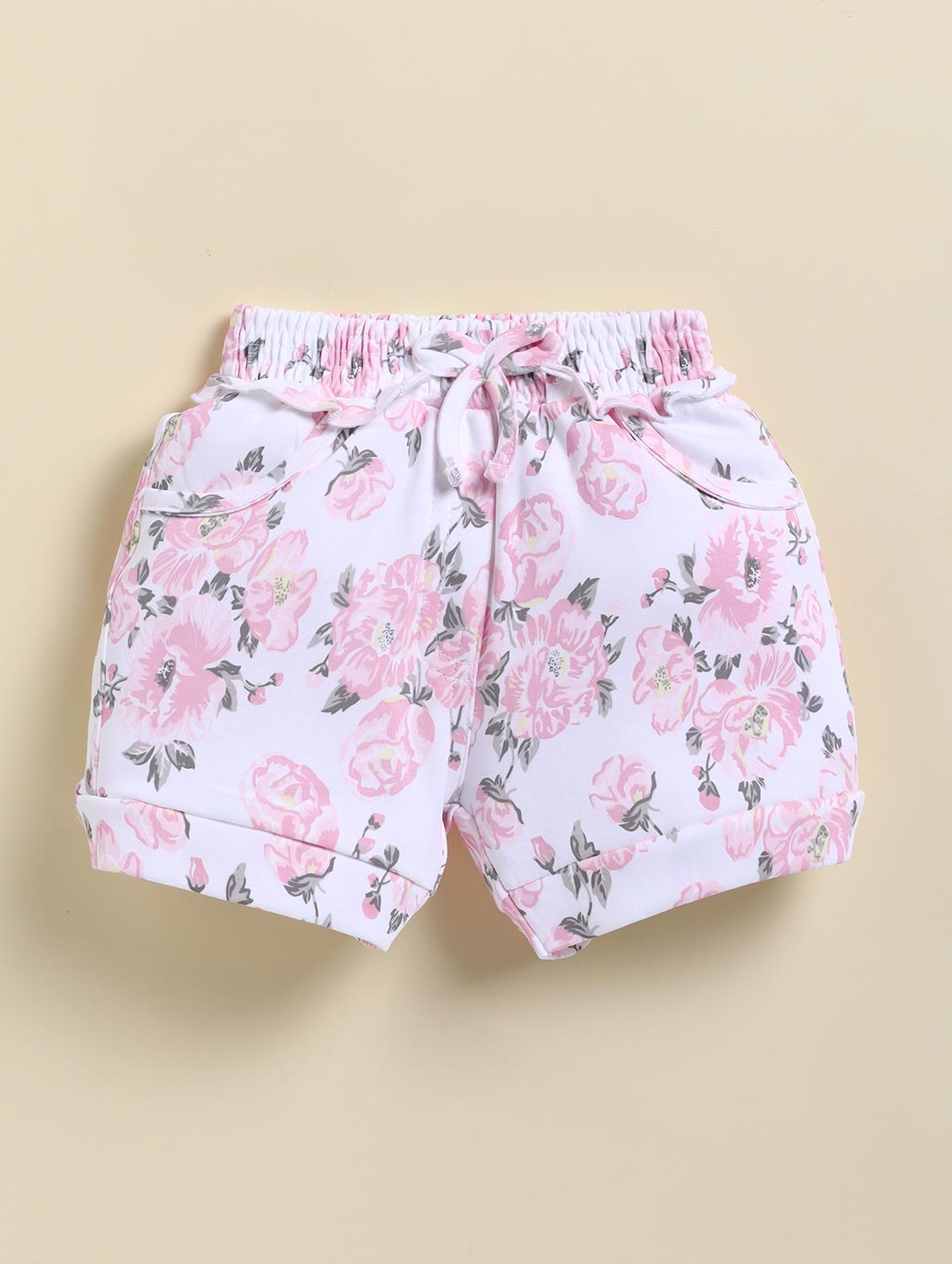 girls printed round neck shorts set - 21925802 - Standard Image - 3