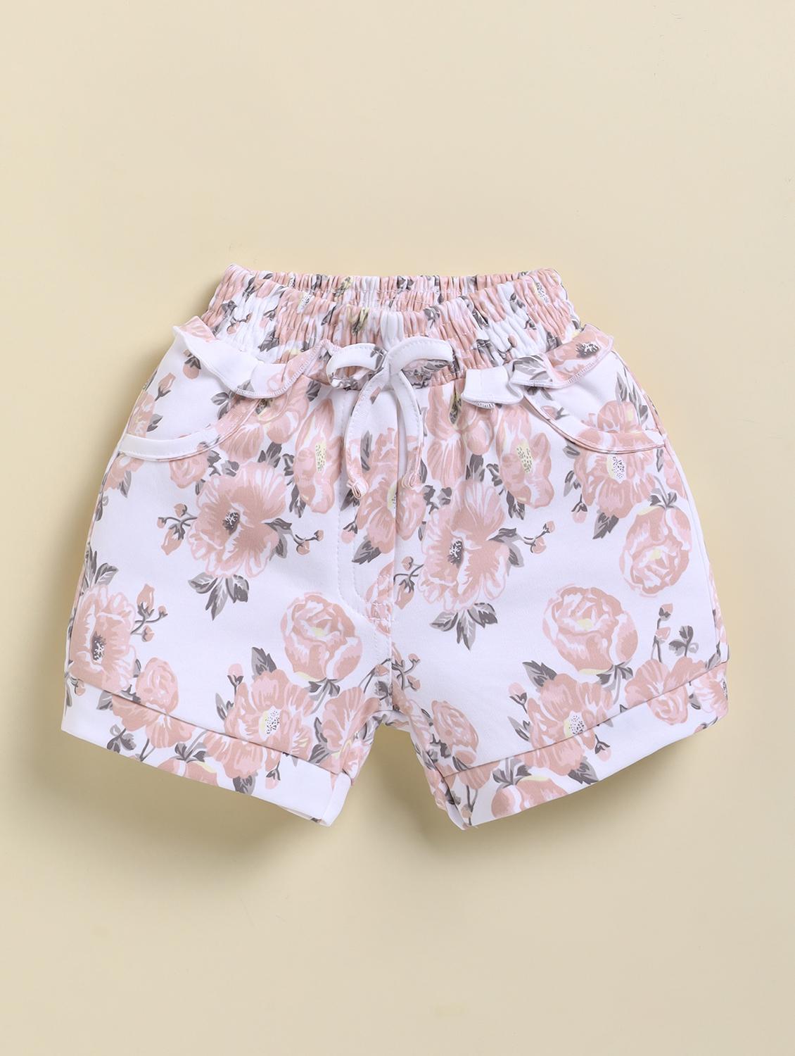 girls printed round neck shorts set - 21925811 - Standard Image - 3