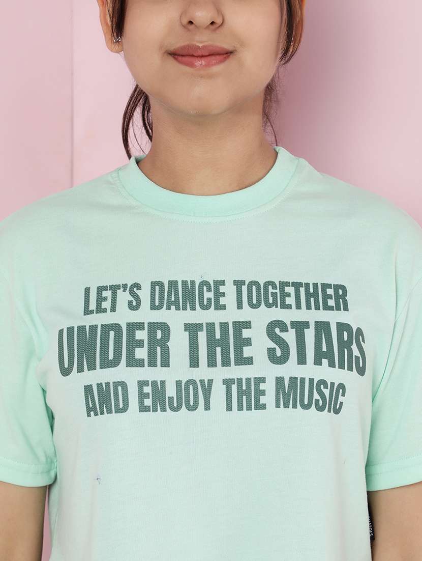 girls printed short sleeve crop tee - 21925817 - Standard Image - 5