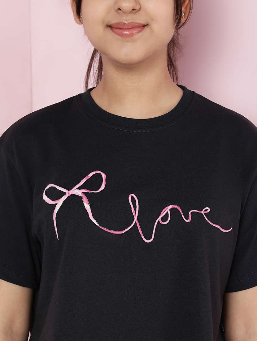 girls printed short sleeve crop tee - 21925819 -  Standard Image - 5