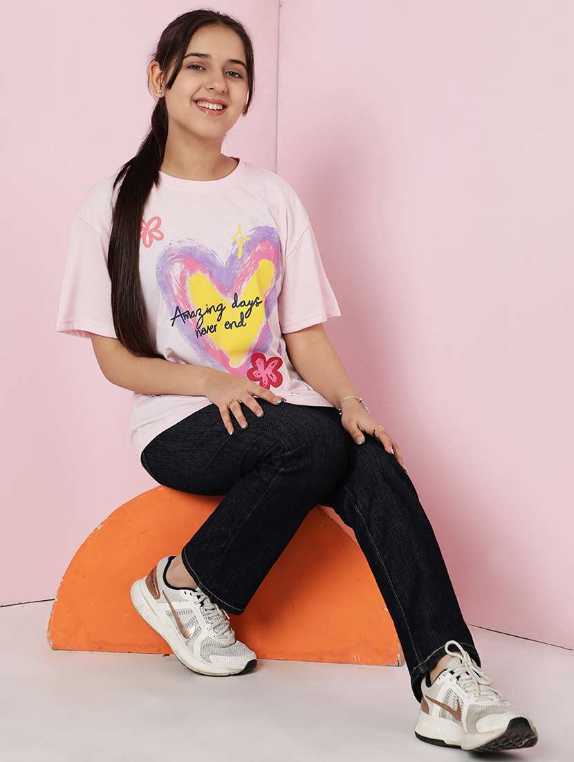 girls printed short sleeve tee - 21925820 - Standard Image - 5