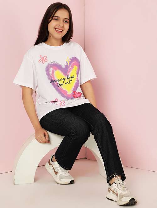 girls printed short sleeve tee - 21925822 -  Standard Image - 0