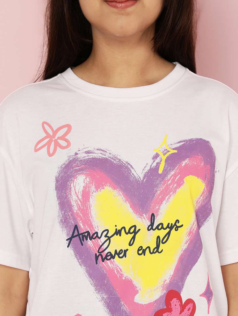 girls printed short sleeve tee - 21925822 - Standard Image - 5
