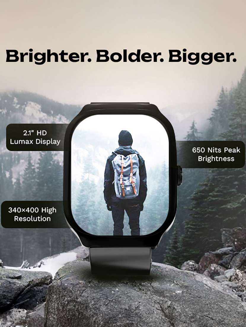 snapup fusion bluetooth calling smart watch (electric black) - 21925900 -  Standard Image - 3