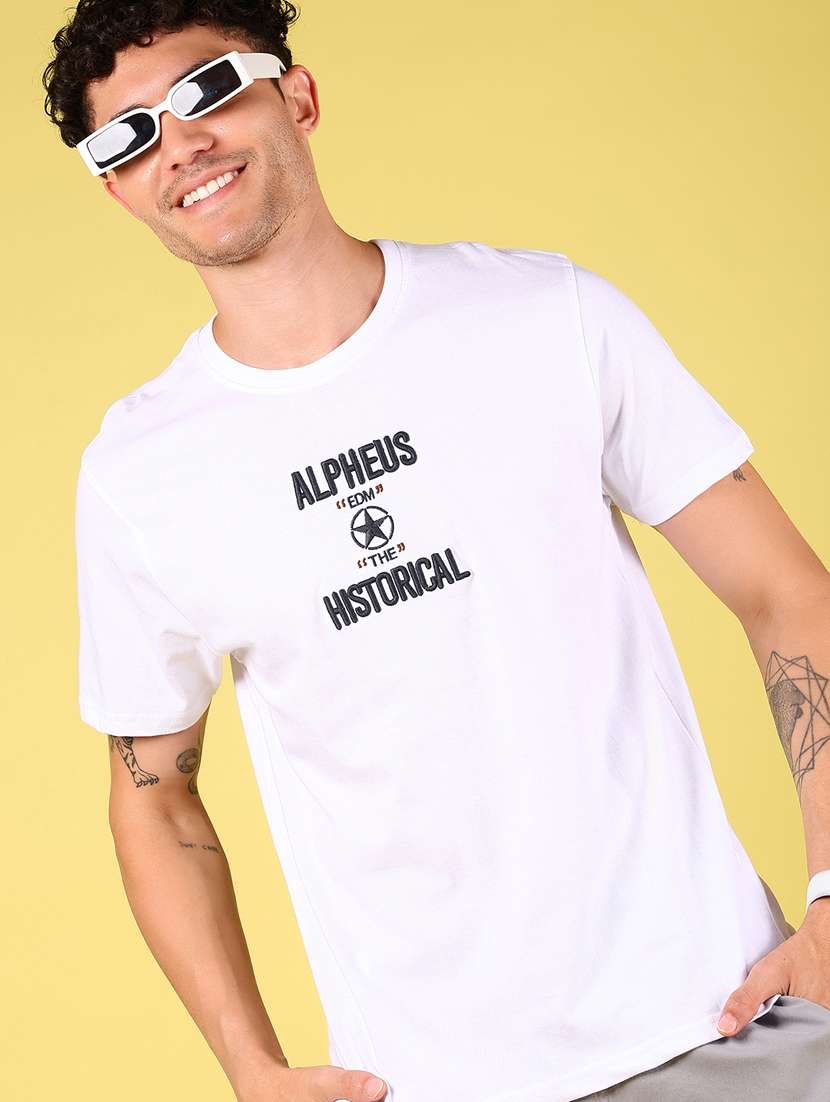 men printed short sleeves regular fit t-shirt