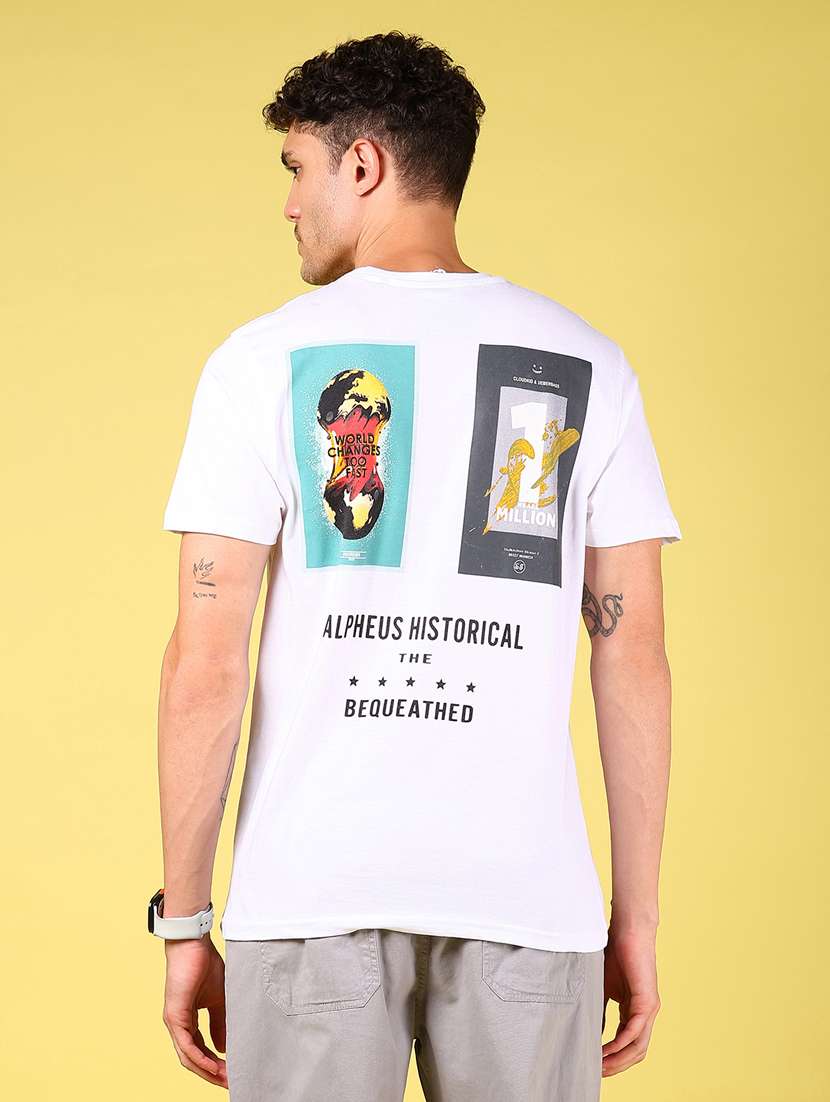 men printed short sleeves regular fit t-shirt - 21925910 -  Standard Image - 3