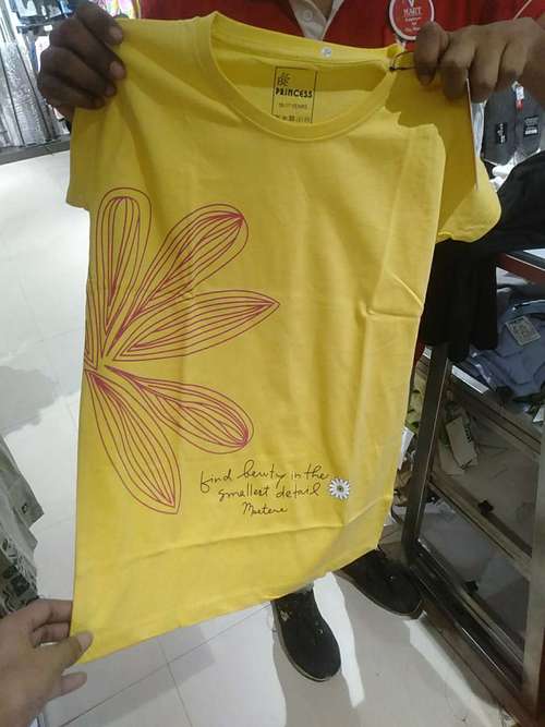 yellow cotton single jersey tshirt - 21925938 -  Standard Image - 0