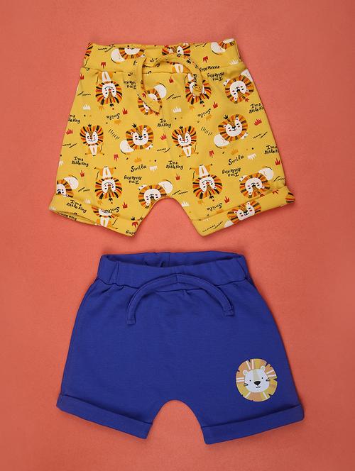 kids pack of 2 printed mid rise shorts  - 21925967 -  Standard Image - 0