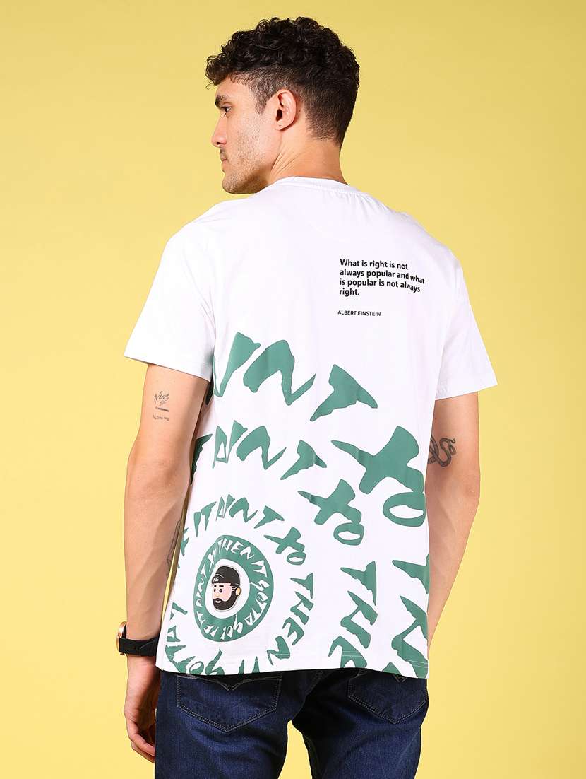 men back print round neck regular fit t-shirt - 21925974 -  Standard Image - 3