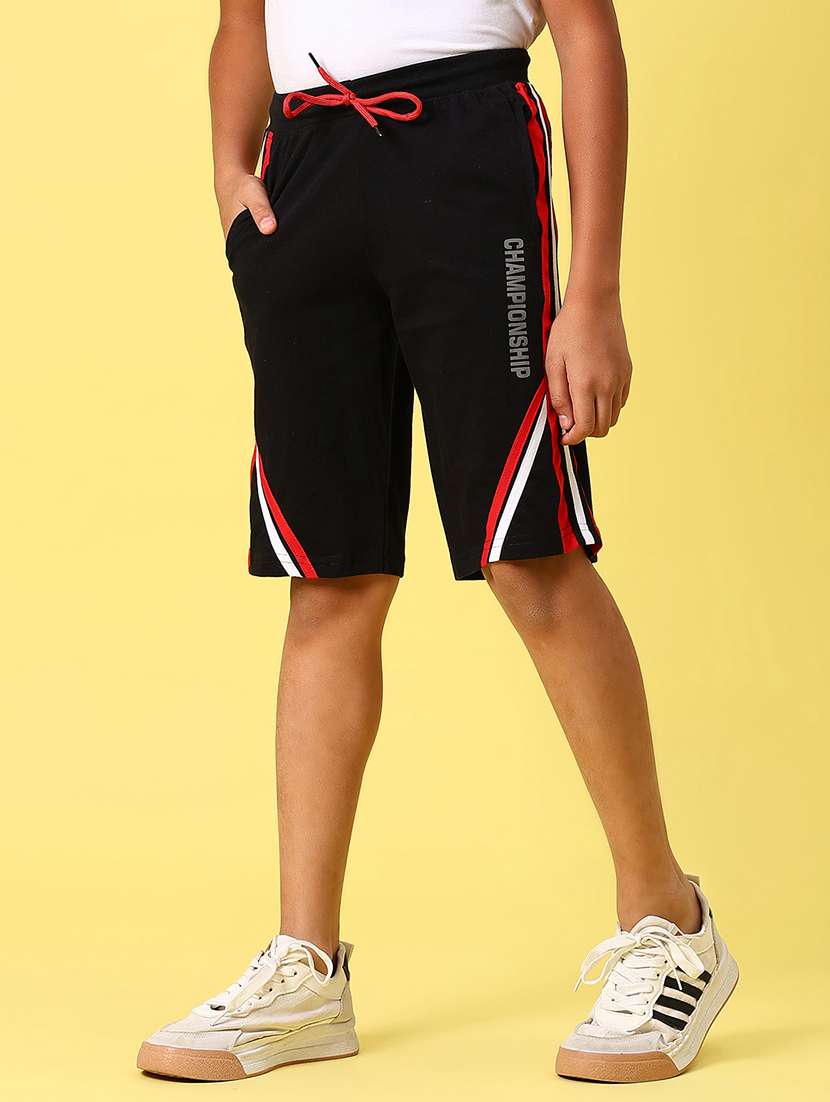 boys tapered mid irse regular fit three fourth - 21925996 - Zoom Image - 0