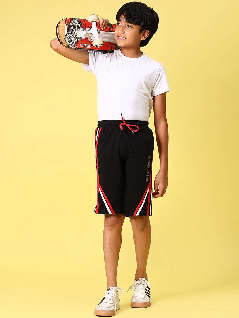 boys tapered mid irse regular fit three fourth - 21925996 - Standard Image - 5