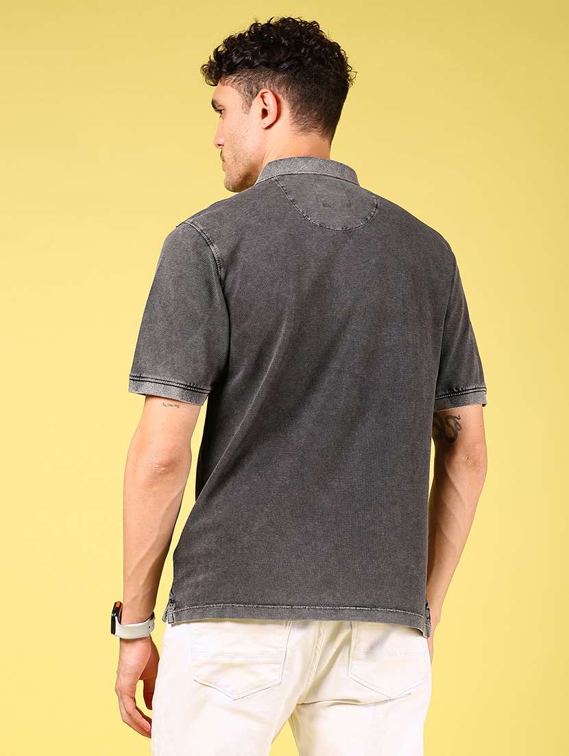 men solid short sleeve regular fit polo t-shirt - 21925998 -  Standard Image - 3