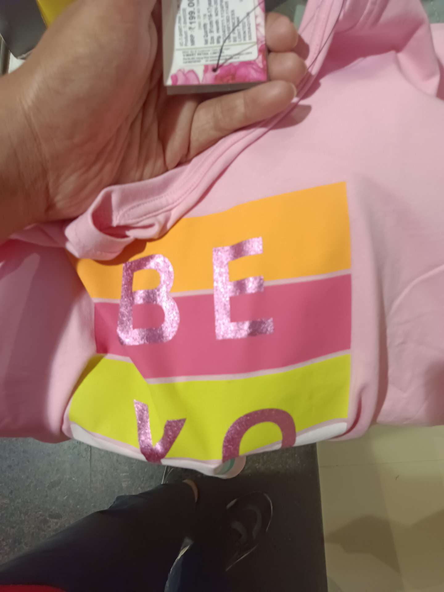 light pink cotton single jersey tshirt - 21926042 -  Zoom Image - 0