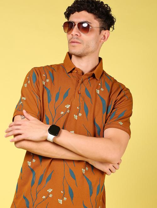 women printed short sleeve polo t-shirt - 21926187 - Standard Image - 0