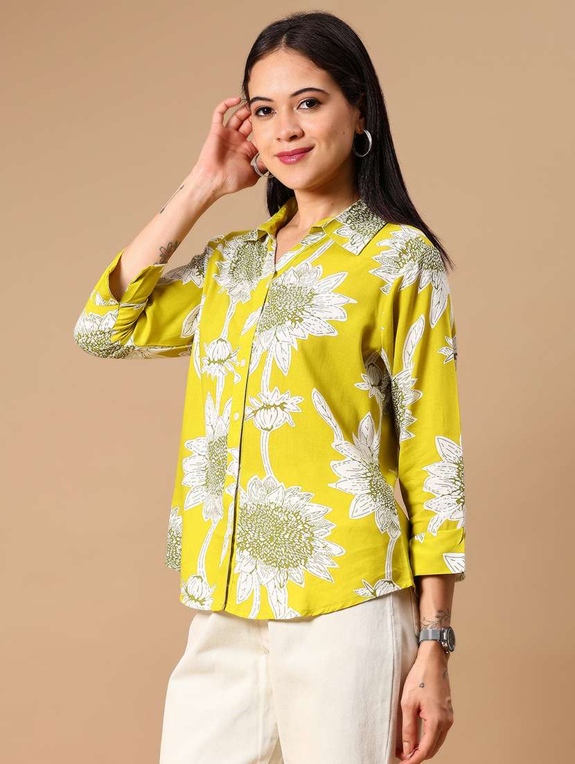 women printed collared regular shirt - 21926188 -  Standard Image - 3
