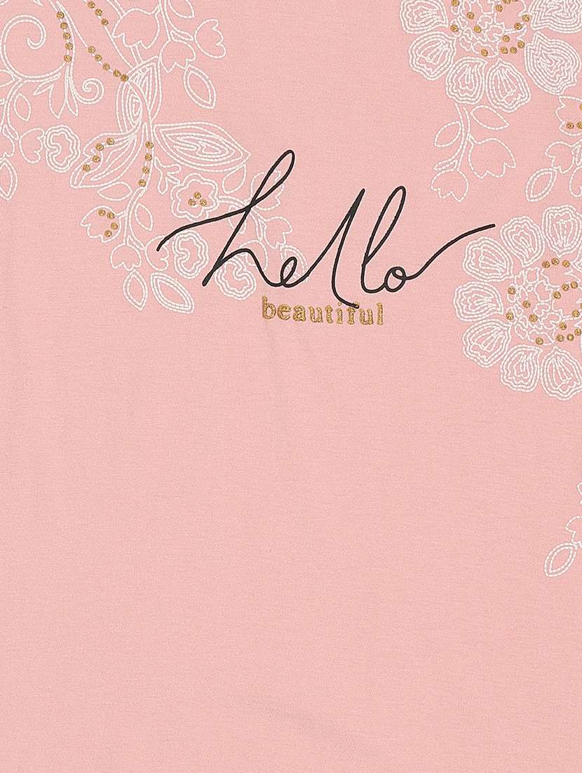 girls printed round neck tee - 21926199 -  Standard Image - 3