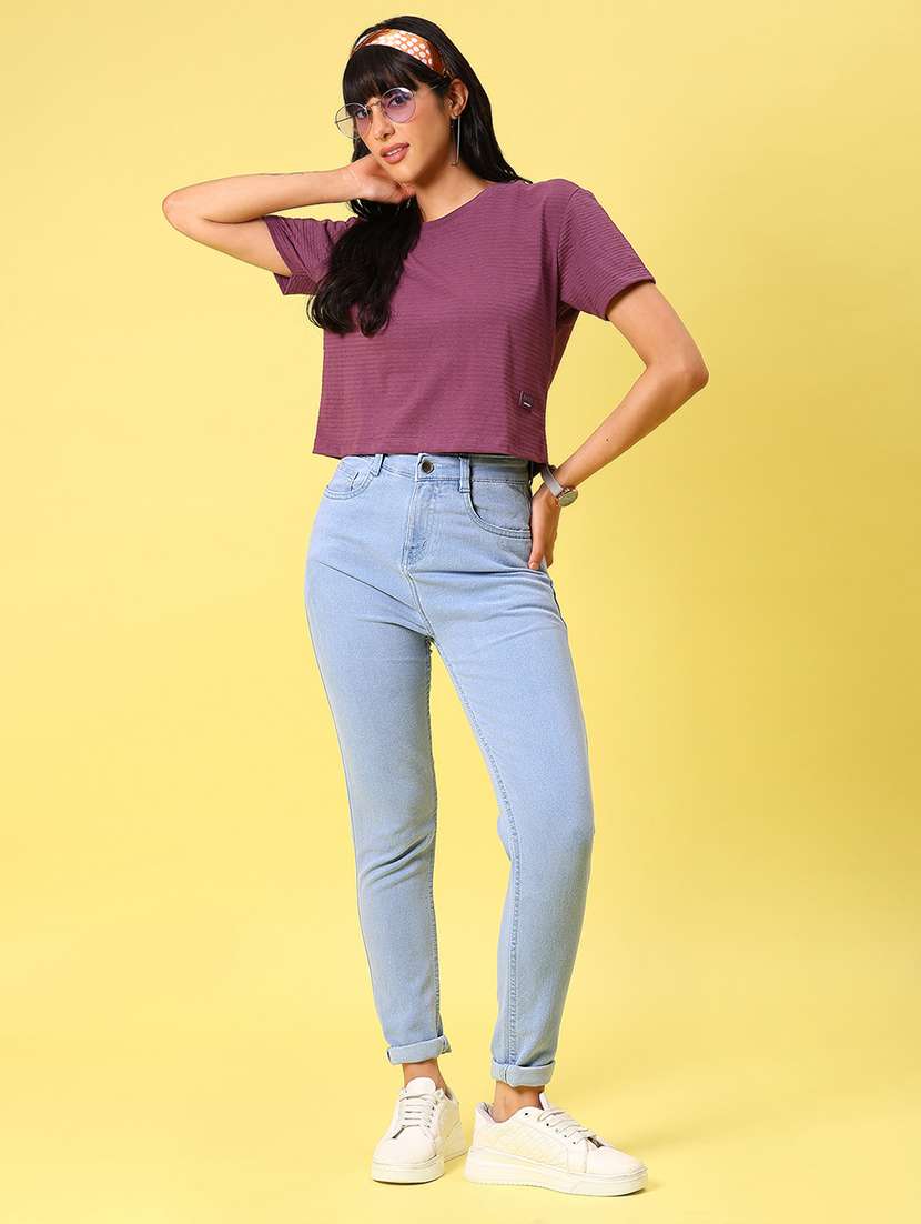 women solid short sleeve regular top - 21926224 - Standard Image - 5