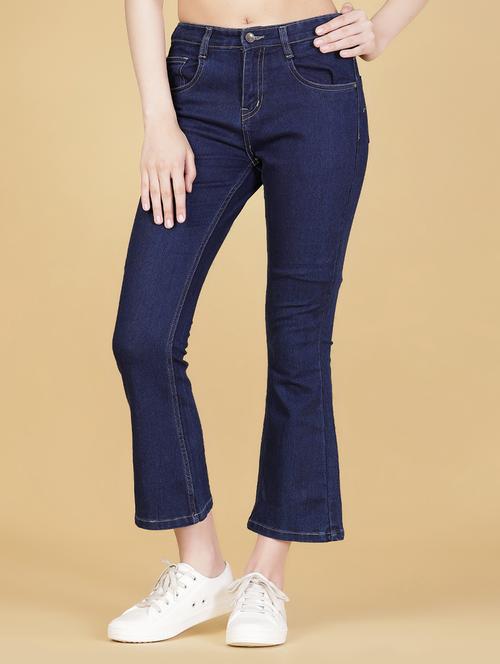 women solid mid rise bootcut jean - 21926230 - Standard Image - 0