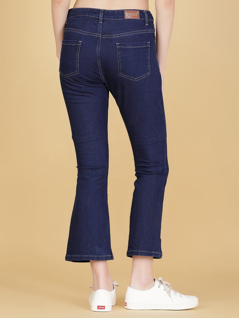 women solid mid rise bootcut jean - 21926230 - Standard Image - 3