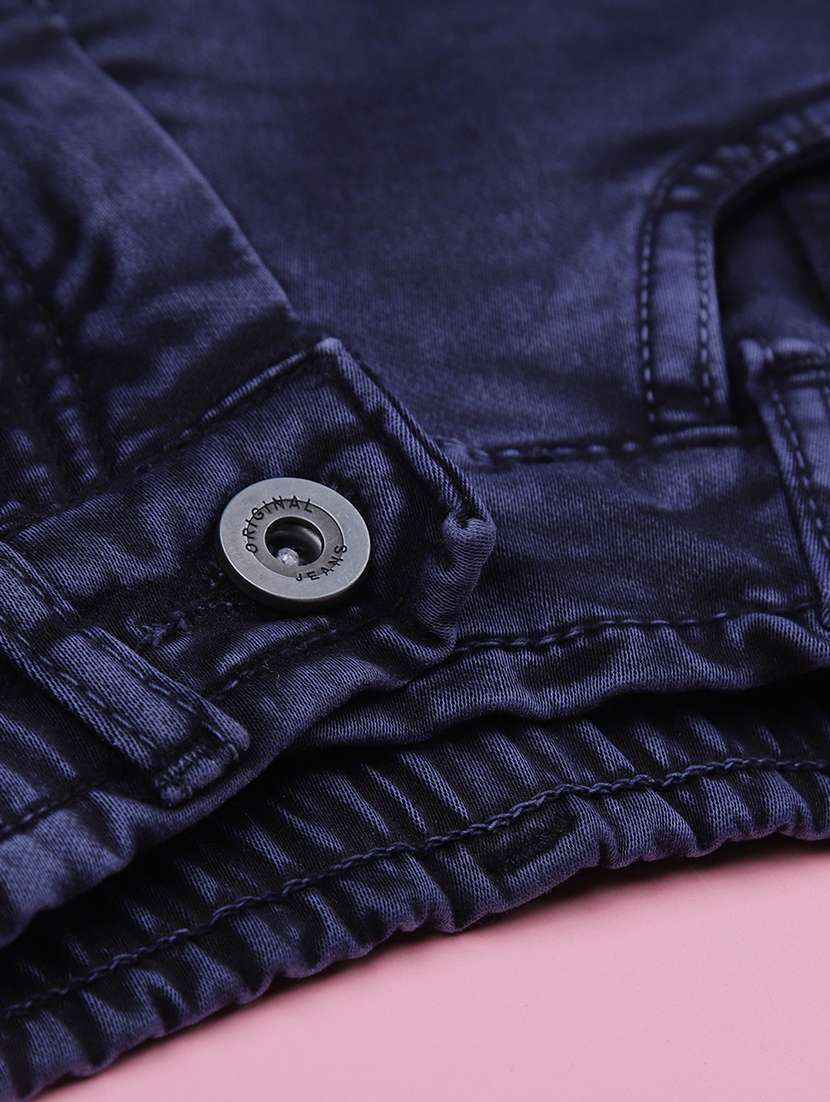 blue cotton plain jean - 21926239 -  Standard Image - 3