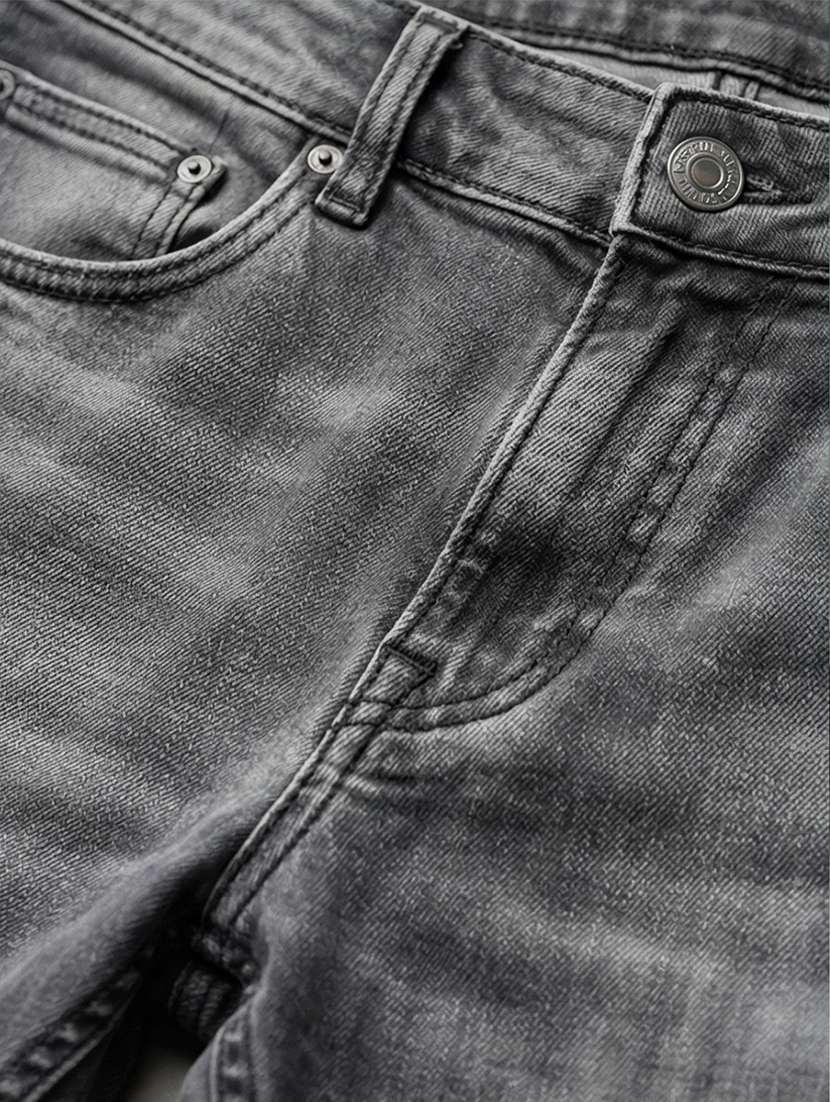 men washed high rise full length tapered jeans - 21926299 -  Standard Image - 3