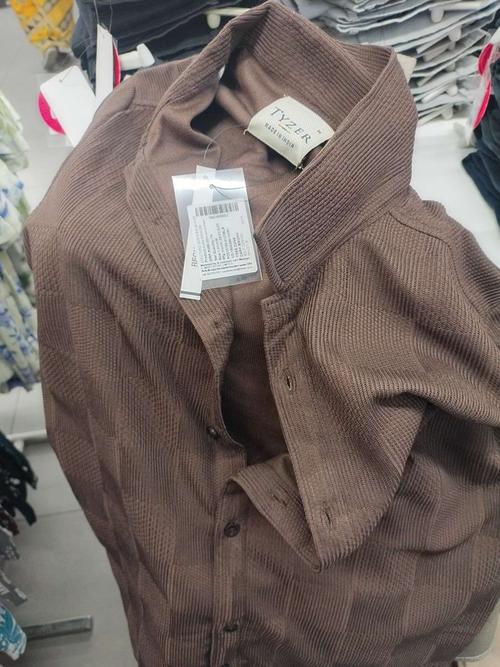 dark brown structured casual shirt - 21926310 - Standard Image - 0