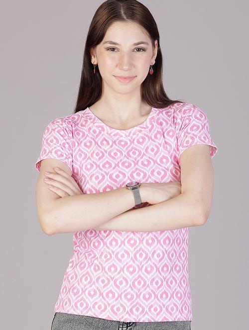 light pink polyester regular tshirt - 21926484 - Standard Image - 0