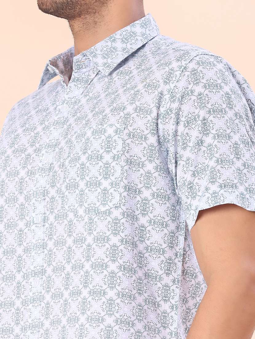 men printed short sleeve regular fit casual shirt - 21926565 -  Standard Image - 5