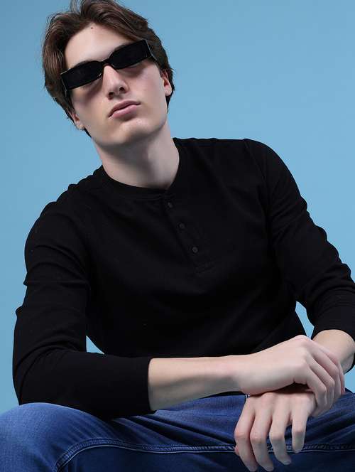 men solid long sleeve regular fit t-shirt - 21926566 -  Standard Image - 0