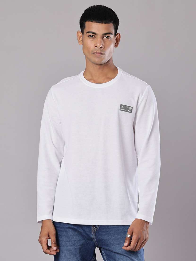 men solid long sleeve regular fit t-shirt - 21926601 -  Zoom Image - 0