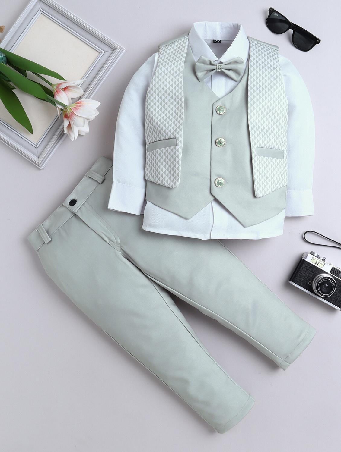 boys geometric print three peice suit set - 21926696 - Zoom Image - 0