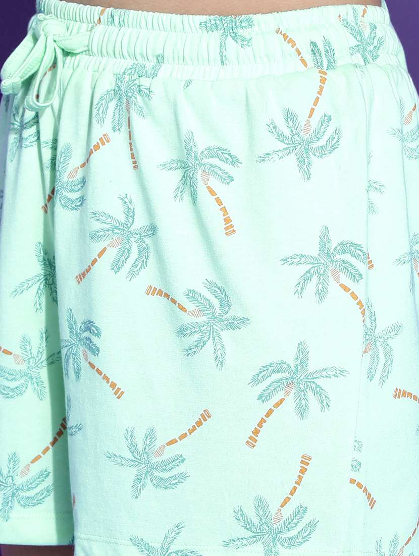 girls printed round neck shorts set nightwear - 21926714 -  Standard Image - 5