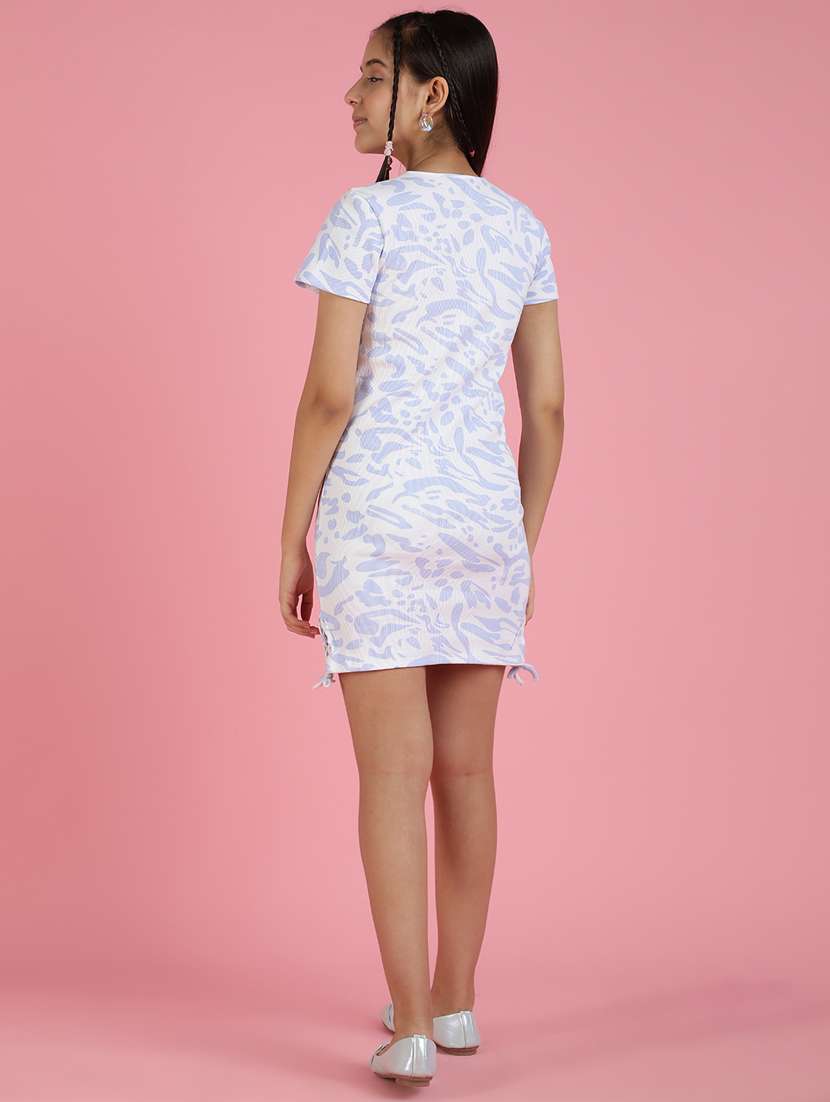 girls printed short sleeve bodycon dress - 21926802 - Standard Image - 3