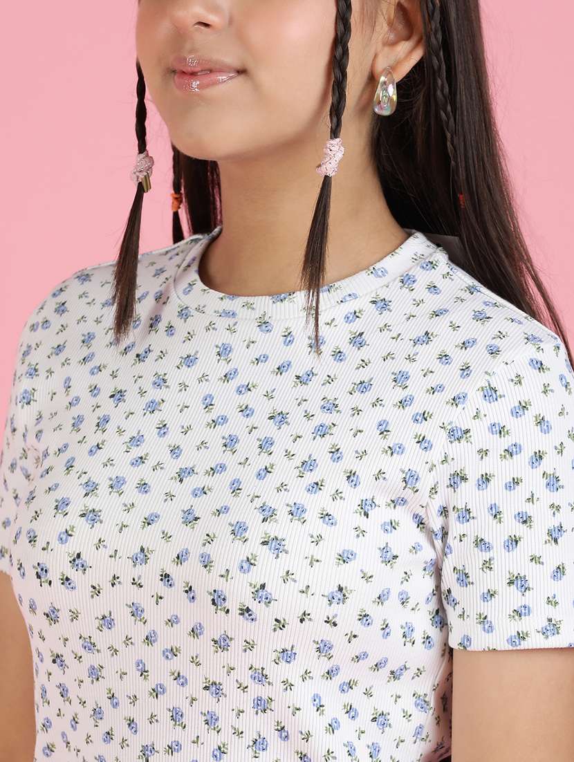 girls printed short sleeve bodycon dress - 21926804 - Standard Image - 5